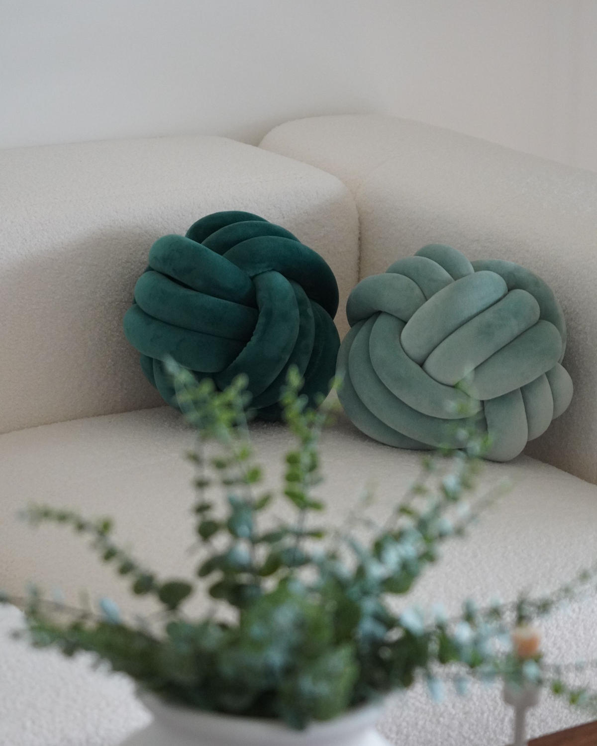 DEKOKISSEN Mintgrün 30/30 cm Malni - Mintgrün, Textil (30/30cm) - Beliani
