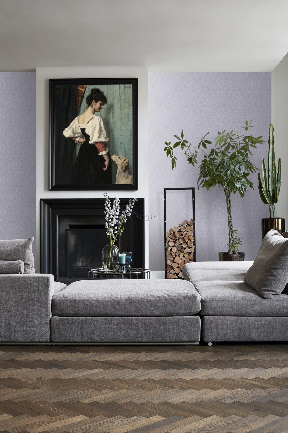TAPETE Ornamente 53 cm x 10.05 m - Grau, Papier (53/1000cm) - Origin Wallcoverings