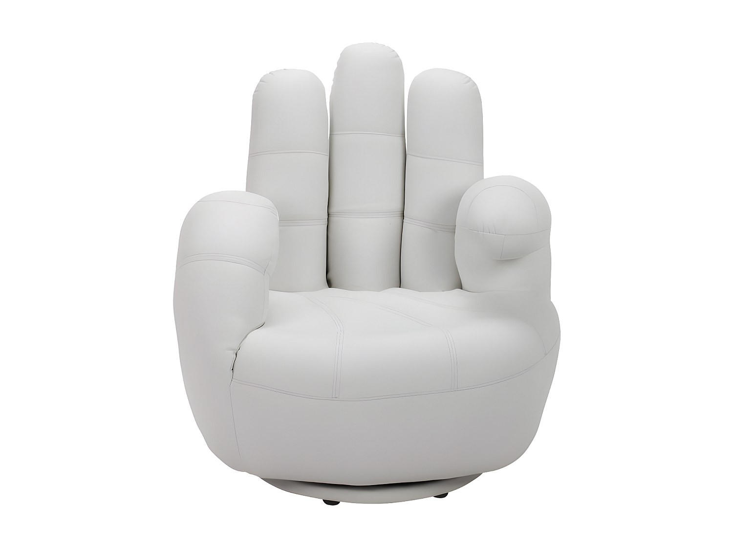 SESSEL mit gerader Rückenlehne - 1 Person - Kunstleder - Weiß - - Weiß, Leder (82/89/78cm) - Vente-Unique