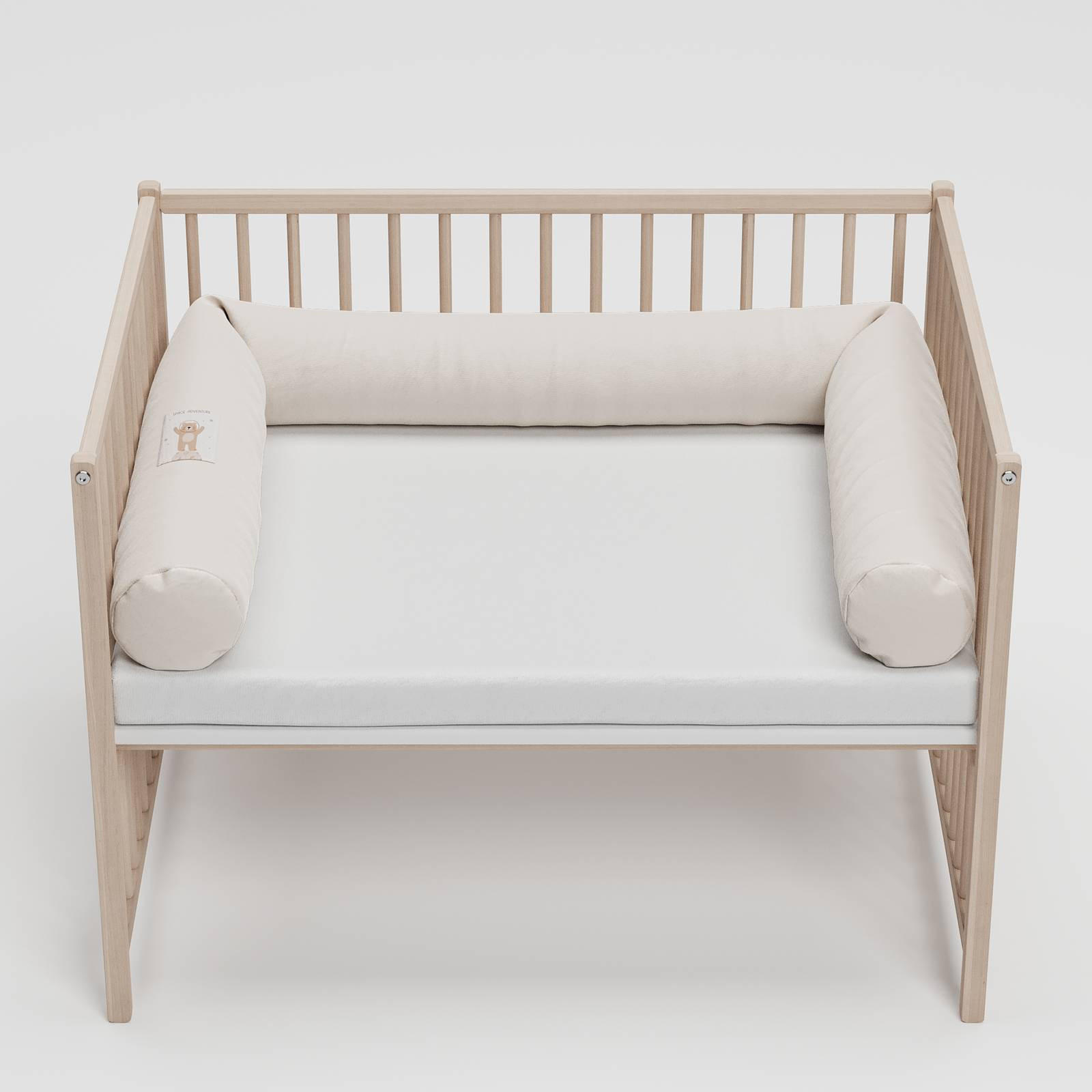 NESTCHENSCHLANGE Cozy "Space Adventure Coconut Milk" 190 cm Bettschlange - Hellbraun/Beige, Textil (15/190cm) - Sämann – make a difference.