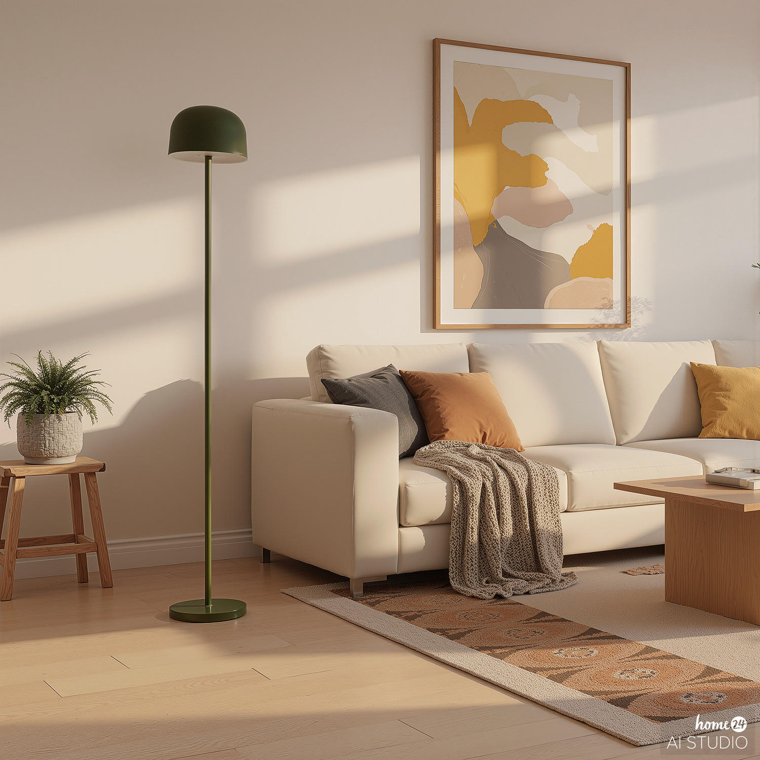 AKKU-STEHLEUCHTE - Eisen / Kunststoff - Dimmbar - Grün, Kunststoff/Metall (20/20/147cm) - home24