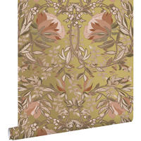 TAPETE Blumenmuster im Jugendstil 53 cm x 10.05 m - Goldfarben, Papier (53/1000cm) - ESTAhome
