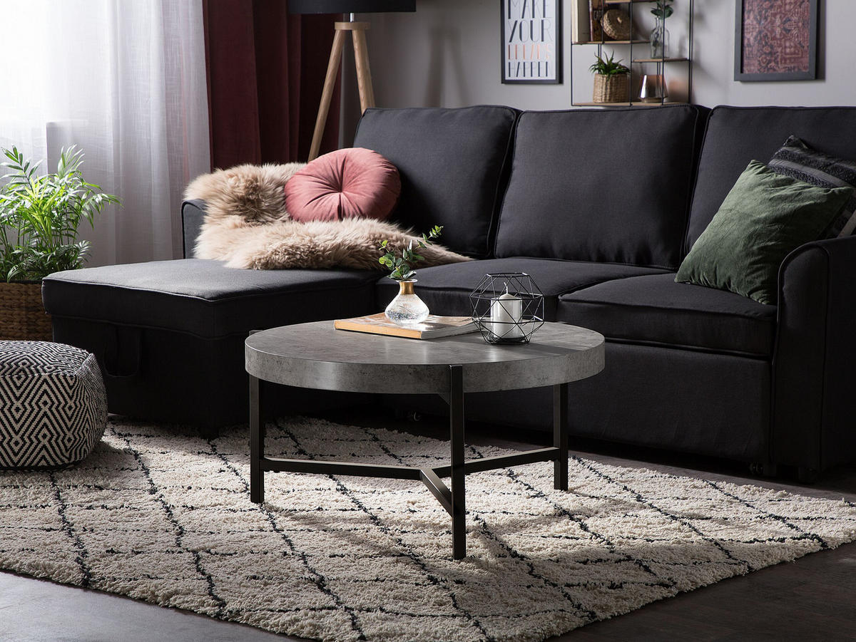 COUCHTISCH grau/Betonoptik 70 cm Bonita - Grau, Holzwerkstoff (70/70/42cm) - Beliani