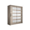 SCHWEBETÜRENSCHRANK Westa V - Silberfarben/Trüffeleichefarben, Holzwerkstoff/Metall (150/200/58cm) - MIRJAN24