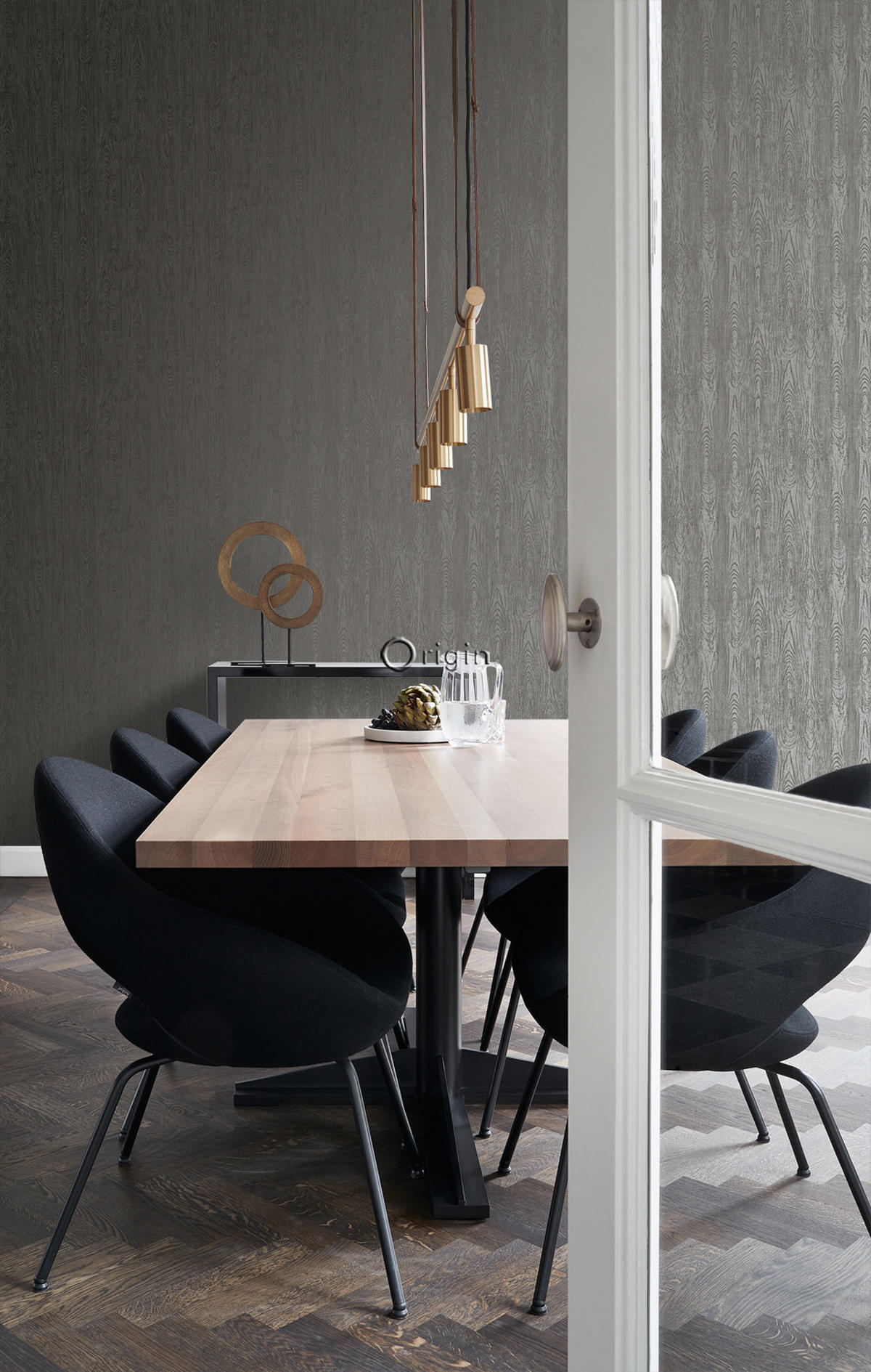 TAPETE Holz-Optik 53 cm x 10.05 m - Grau, Papier (53/1000cm) - Origin Wallcoverings