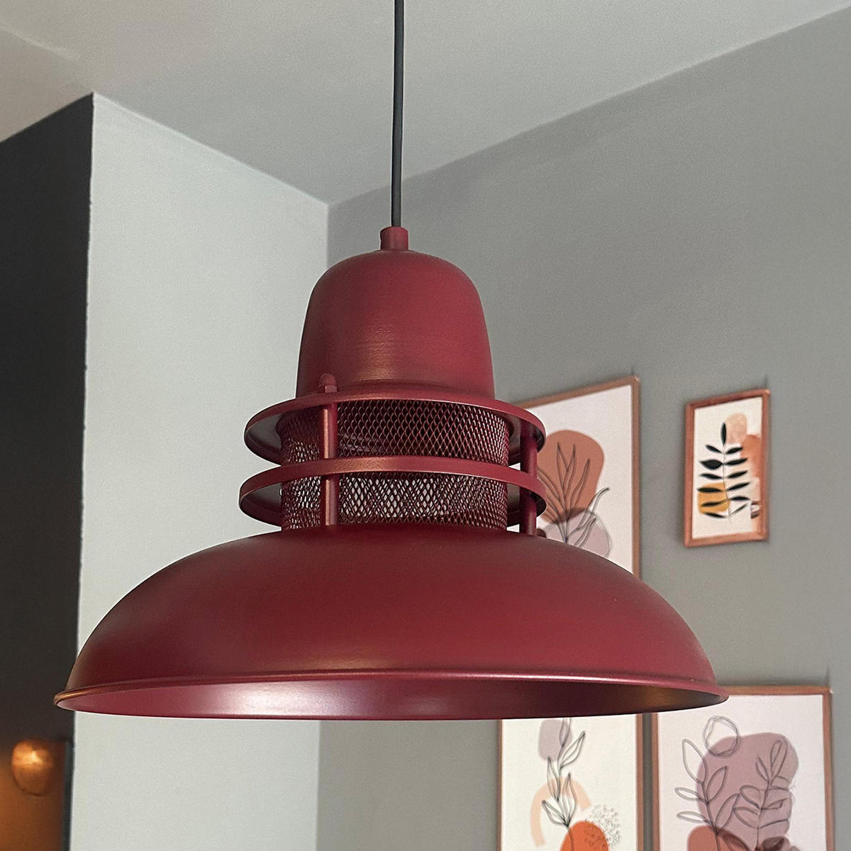 PENDELLEUCHTE Torch - Bordeaux, Metall (24/34/24cm) - Bamyum