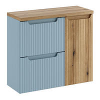 WASCHBECKENUNTERSCHRANK 100 cm 3 Teile - Nova Denim N BM382 in Denim / Coast Evoke Oak - Dunkelblau/Eiche Artisan, Holz (100/59.5/40cm)