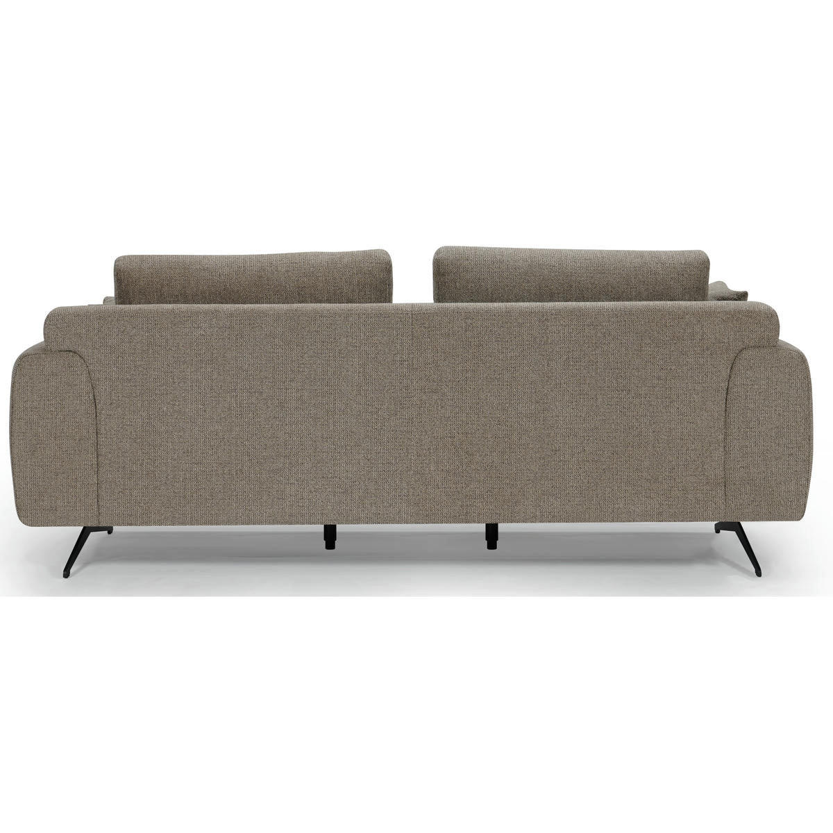 DREISITZER-SOFA Webstoff Braun - Schwarz/Braun, Textil/Metall (217/84/92cm) - Furnhouse