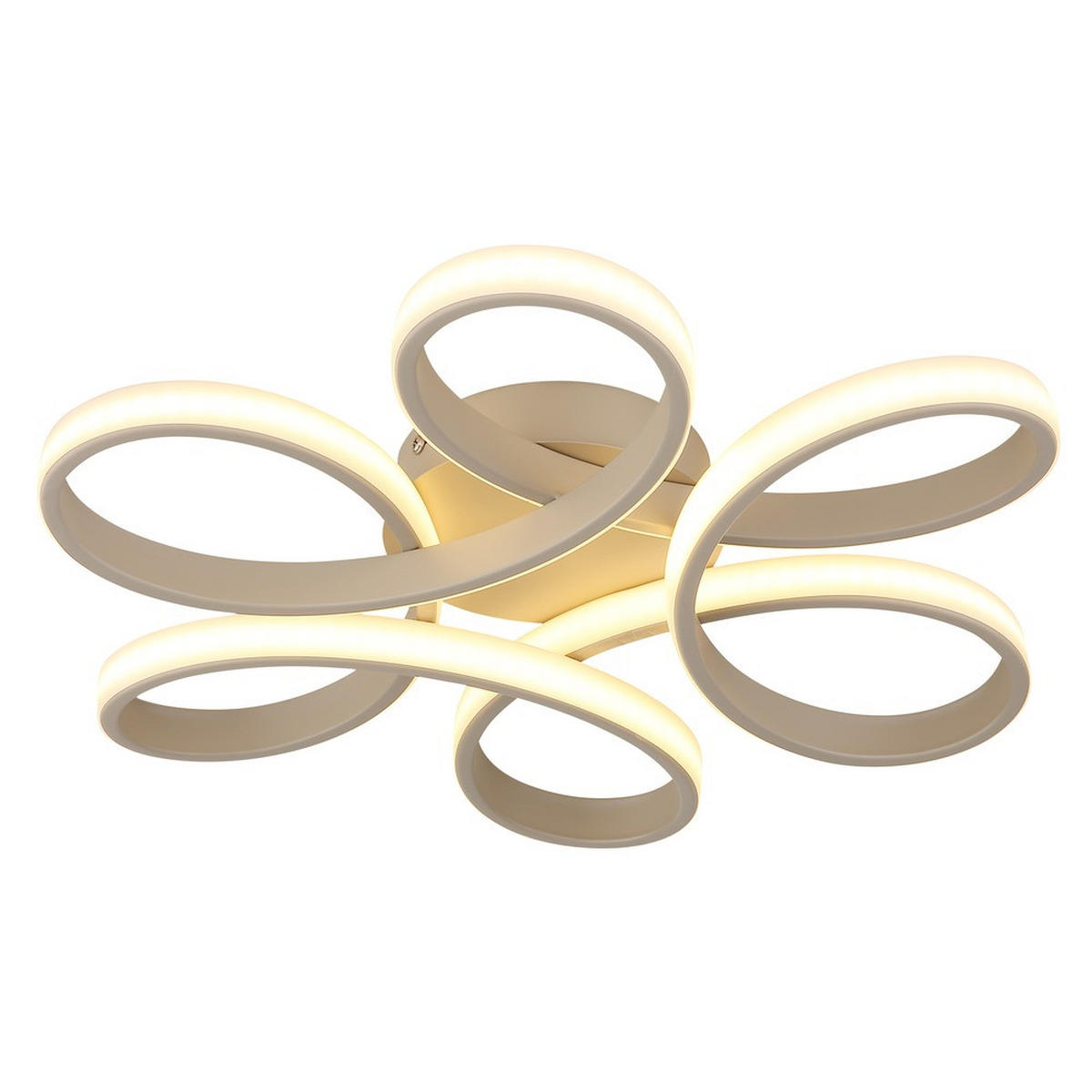 LED DECKENLEUCHTE ORBITA Metall Sand matt - Bernsteinfarben, Metall (40/36/7cm) - Globo Lighting