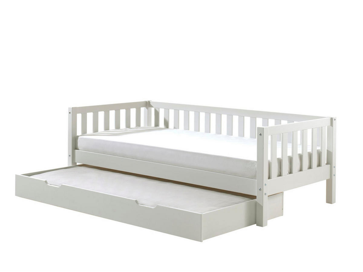 KOJENBETT Karena 211x68x98 aus Massivholz in Weiß - Weiß, Holz (90/200cm) - 58aufmkessel