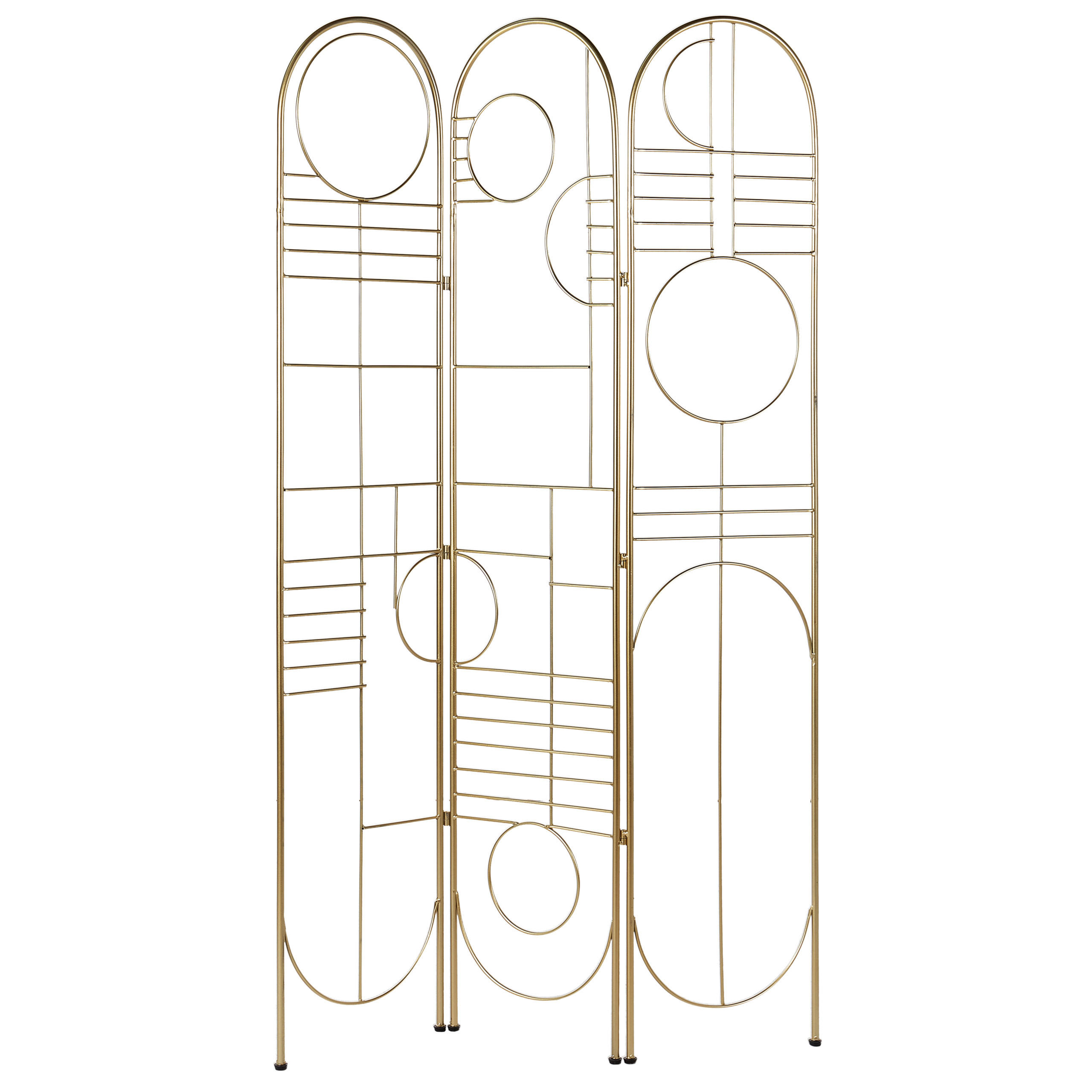 SEPARATOR DE CAMERĂ 3 piese auriu 100 cm 170 cm Turania - auriu, metal (100/170/1cm) - Beliani