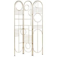SEPARATOR DE CAMERĂ 3 piese auriu 100 cm 170 cm Turania - auriu, metal (100/170/1cm) - Beliani