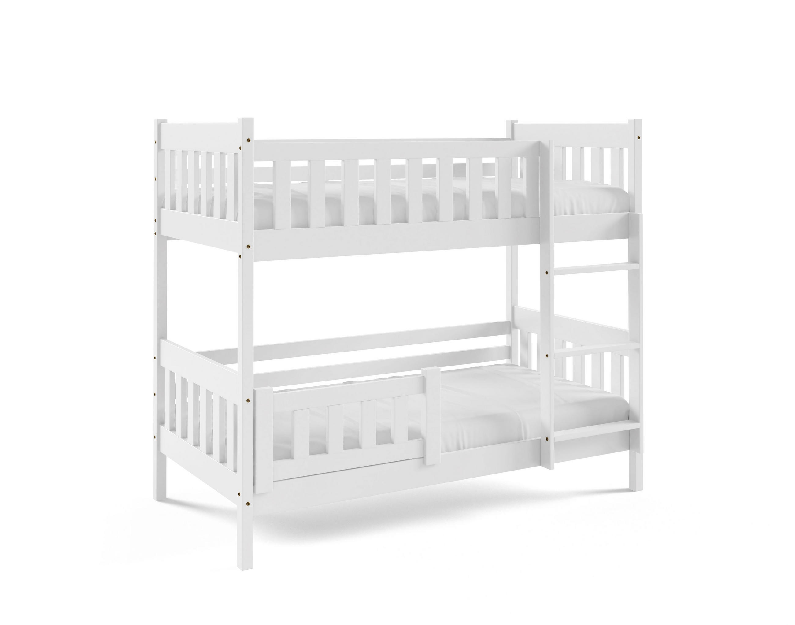 ETAGENBETT LUCIA 80x190 cm Weiß - Weiß, Holz (80/190cm) - MASSENO