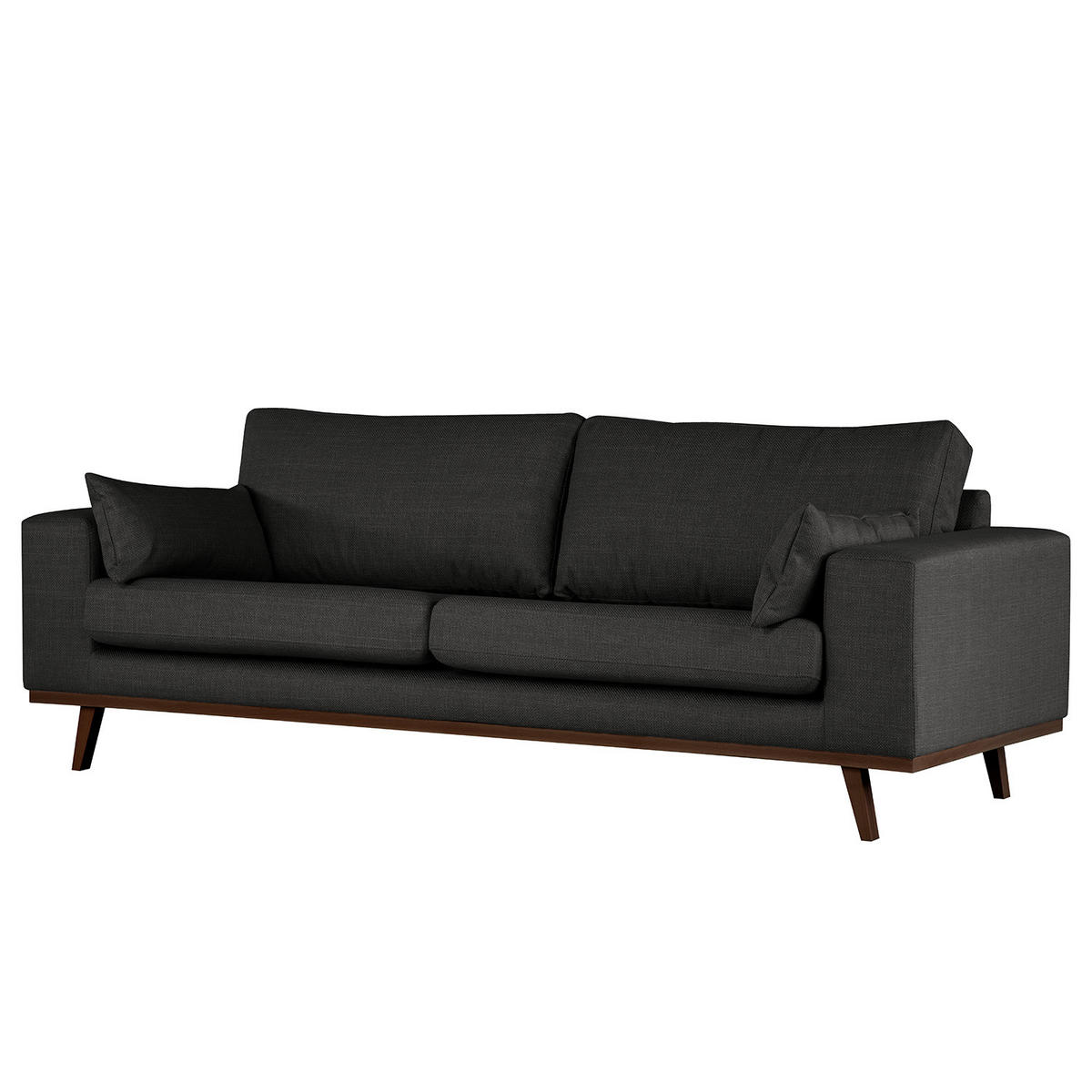 2-SITZER SOFA - Buchefarben/Schwarz, Buchenholz/Textil (197/81/88cm) - home24