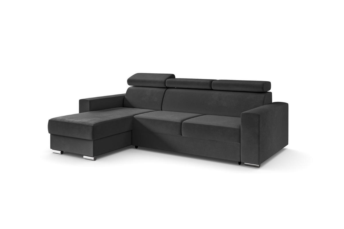 ECKSOFA in L-Form Corner Sofa Bett Eckcouch Couch Wohnlandschaft Cauchsofa FIX - 242x168 cm Dunkelgrau - Dunkelgrau, Holzwerkstoff/Kunststoff (242/168cm) - ALTDECOR