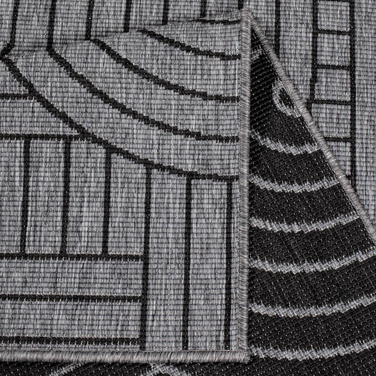 OUTDOOR-TEPPICH DuoRug 5842 Anthrazit 200x290 cm - Anthrazit, Textil (200/290cm) - carpet city