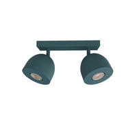 DECKENLEUCHTE Campanella X2 - Blau, Metall (6.5/27/18cm) - Lumicom