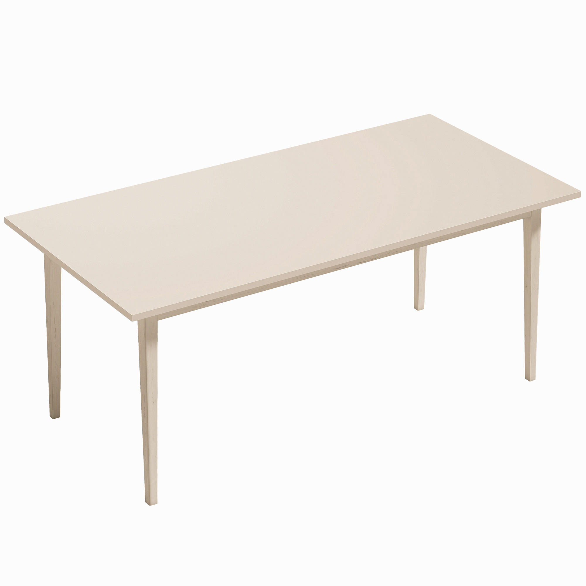 Homcom Esstisch Creme 90x76x180 cm