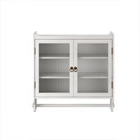 HÄNGESCHRANK Weiß gewaschen 63/18/60 cm - Eiche Bianco, Glas (63/60/18cm) - PANGIVO