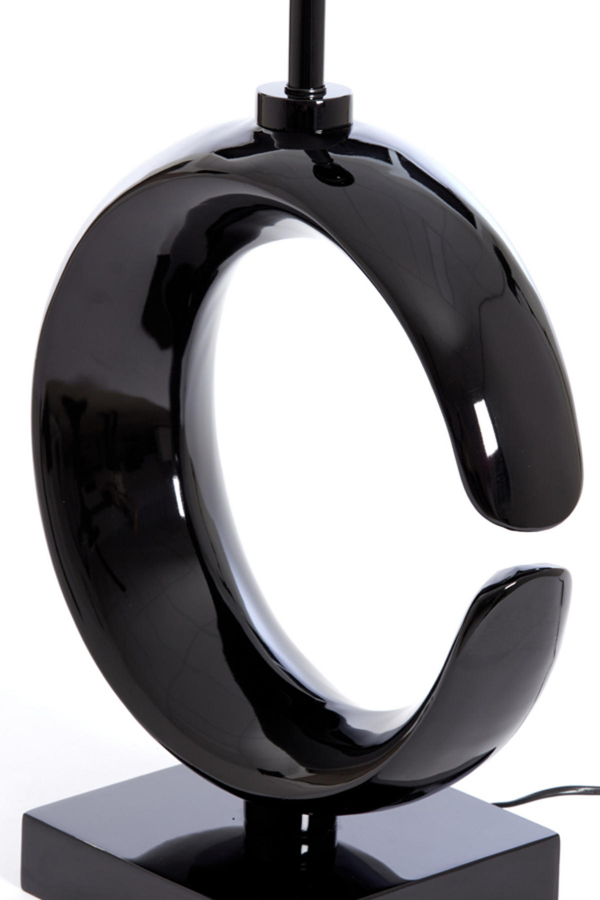 LAMPENFUSS Mond Schwarz Ø37/60 cm - Schwarz, Metall (37/20/60cm) - Light & Living