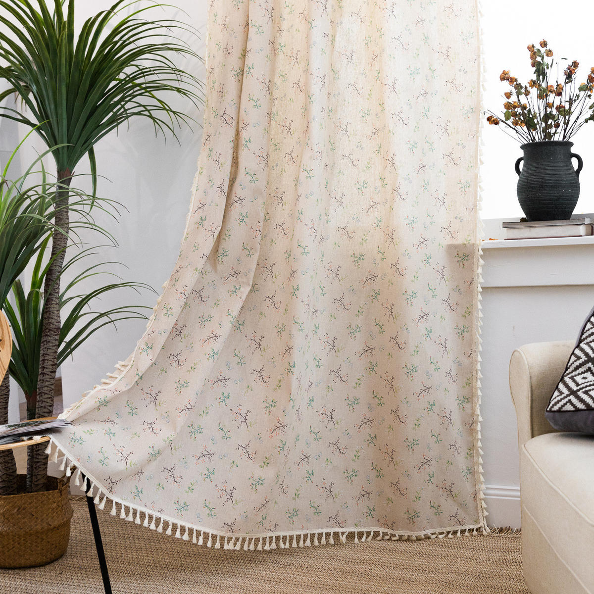 VORHÄNGE – Höhe 214 cm, Breite 132 cm – Zwei Schals - Weiß, Textil (214/1/132cm)