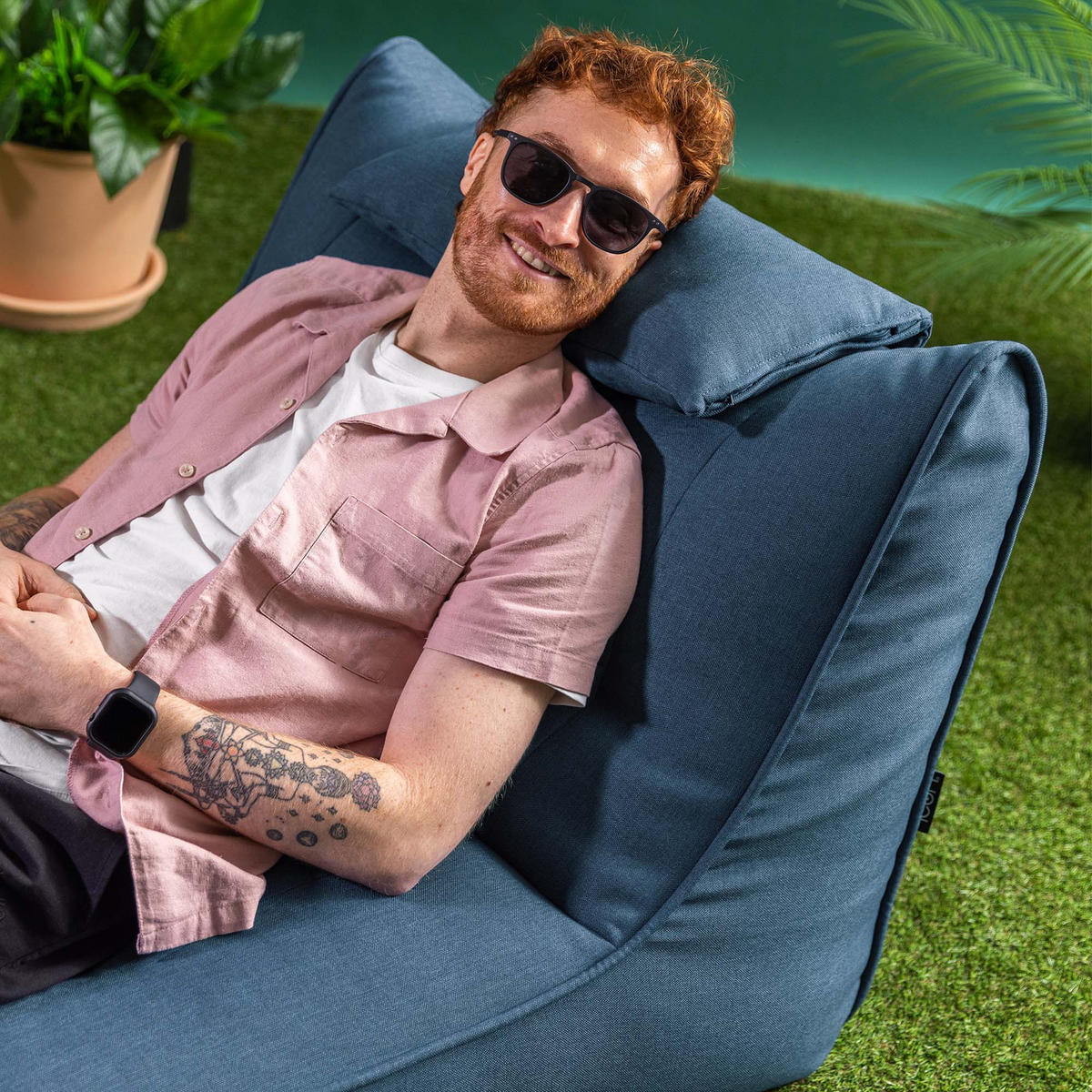 SITZSACK Outdoor Nova - Blau, Textil (84/68/108cm) - icon