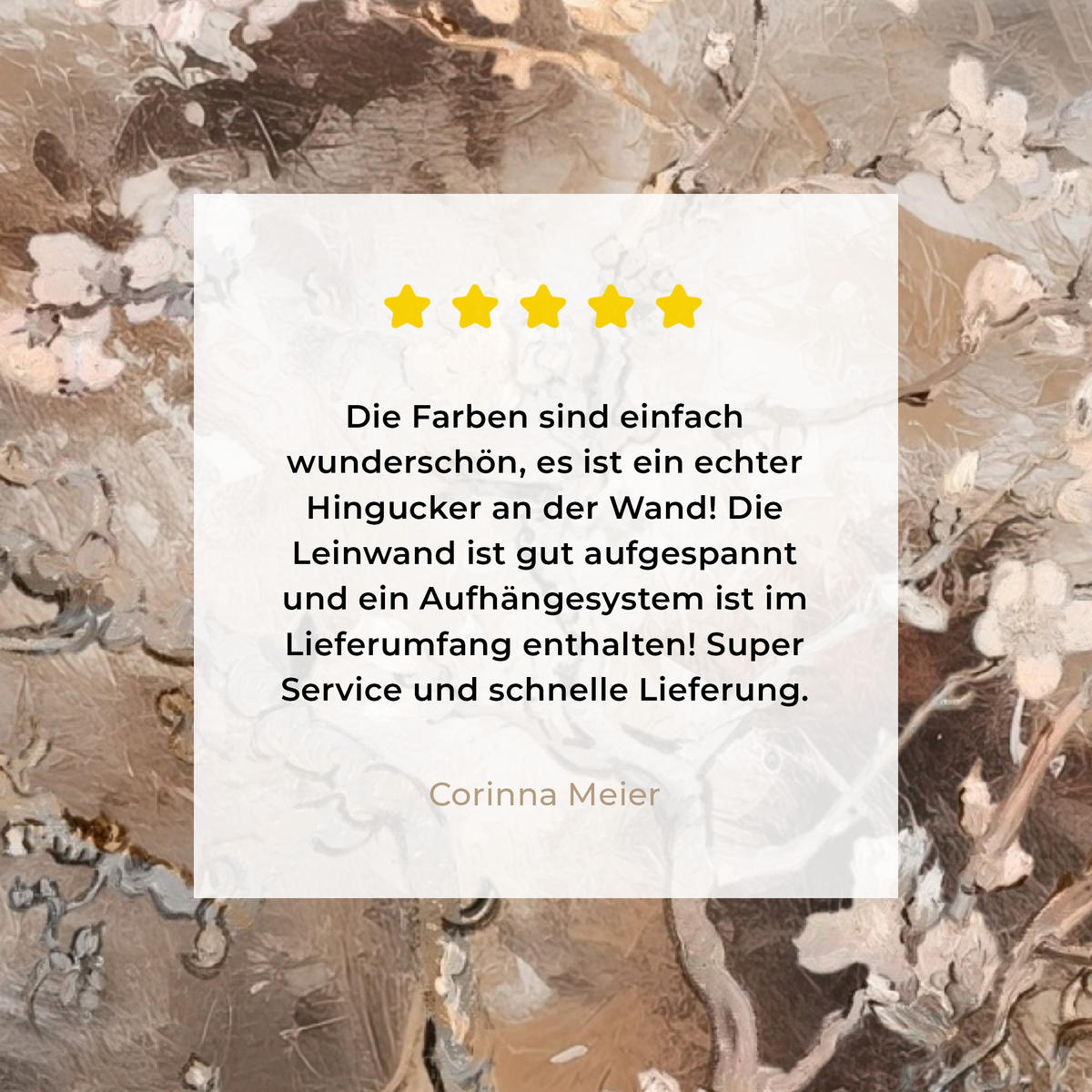 LEINWANDBILD Mandelblüte - Kunst - Van Gogh - Beige - Abstrakt 60x80 cm - Braun, Textil (60/80cm) - MuchoWow