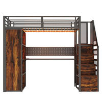 HOCHBETT Metall 90/200 cm Schwarz - Schwarz, Holz/Metall - Raumix