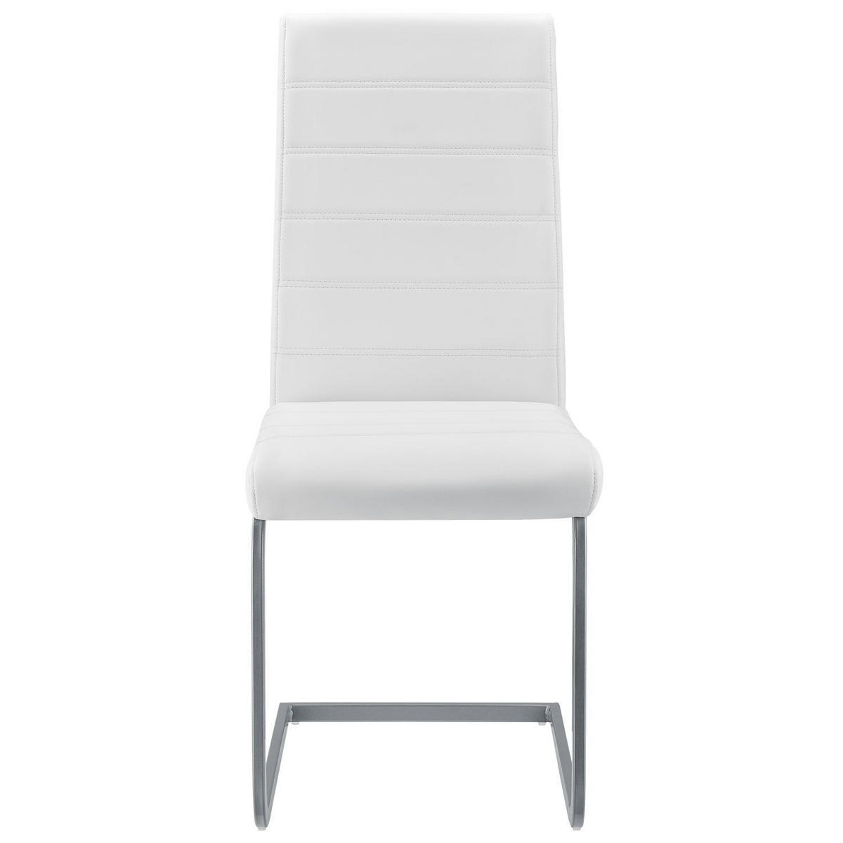SCHWINGSTUHL Vegas weiß Kunstleder (4er Set) - Weiß, Textil (41/101/52cm) - Juskys