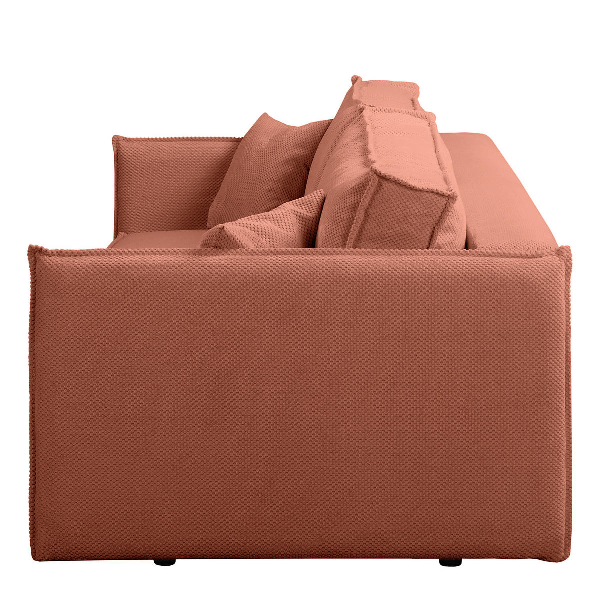 SCHLAFSOFA - Schwarz/Altrosa, Kunststoff/Textil (221/70/105cm) - home24