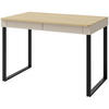 SCHREIBTISCH Lico für Jugendzimmer, mit 2 Schubalden, Sandbeige - Beige/Schwarz, Holzwerkstoff (63/140/74.5cm) - Beautysofa