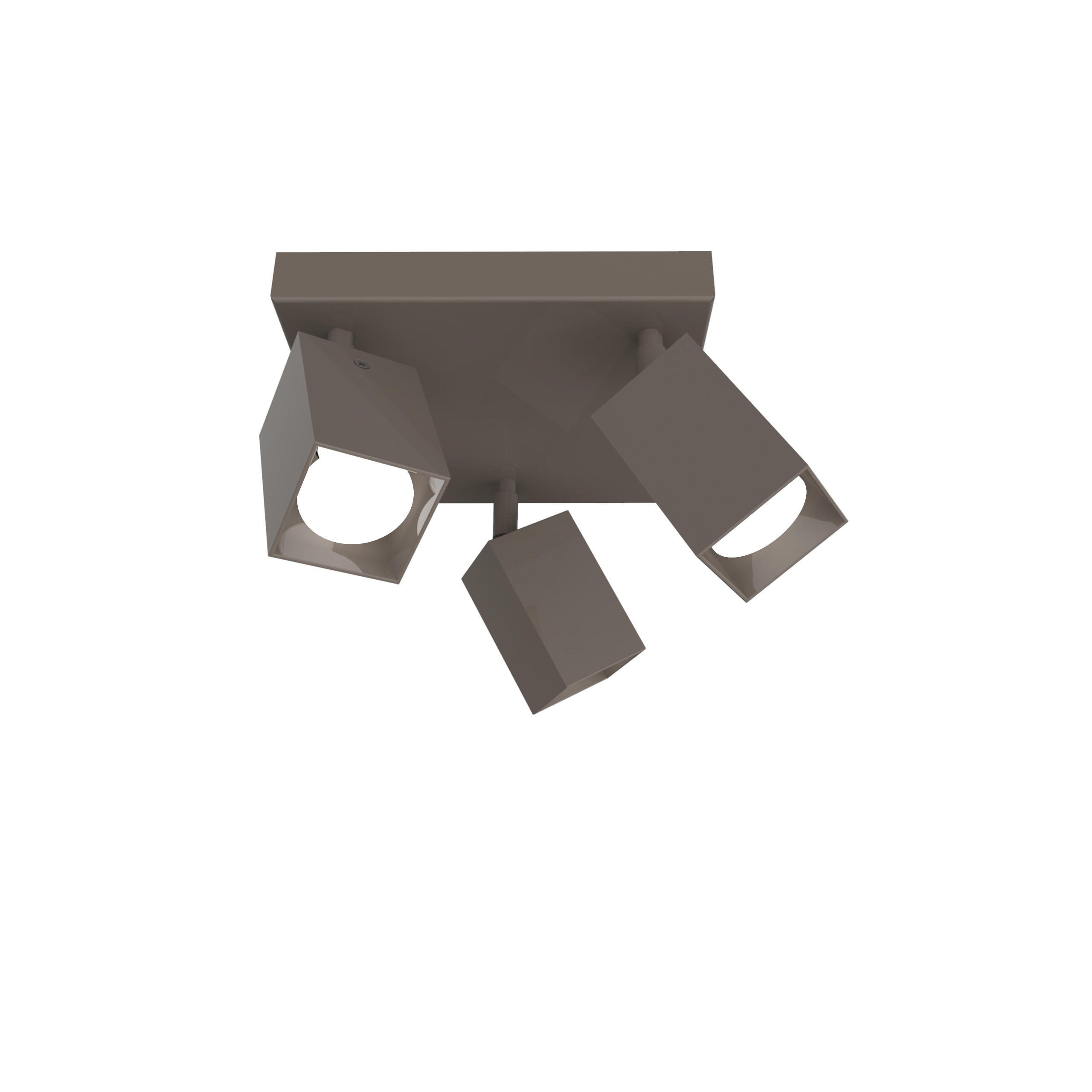 DECKENLEUCHTE - Graubraun, Metall (25/25/18cm) - Lumicom