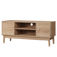 TV stolek 110/40/48 cm s úložným prostorem, kabelovým vedením a tichým zavíráním, Dub - hnědá, kompozitní dřevo (110/48/40cm) - Redom