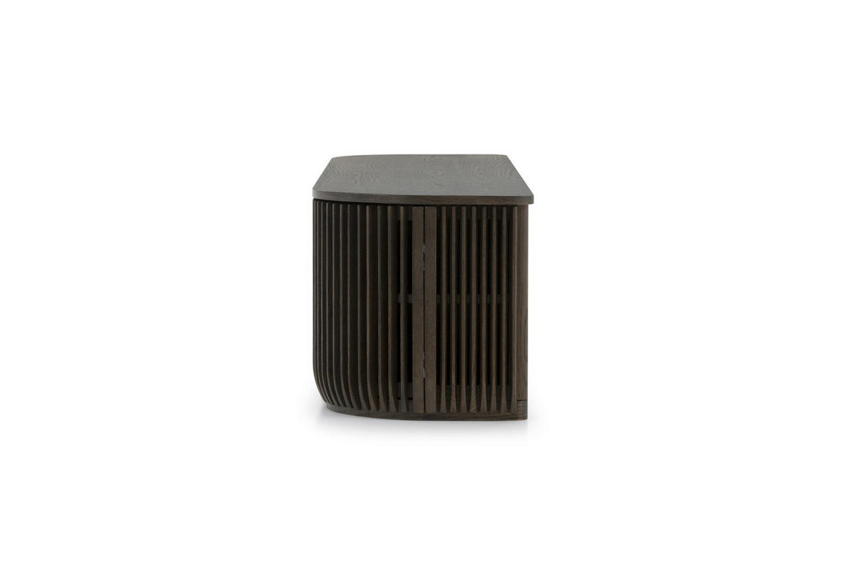 TV-MÖBEL Franz, Braune Massiveiche - Braun, Holz (45/45/175cm) - WOODEK