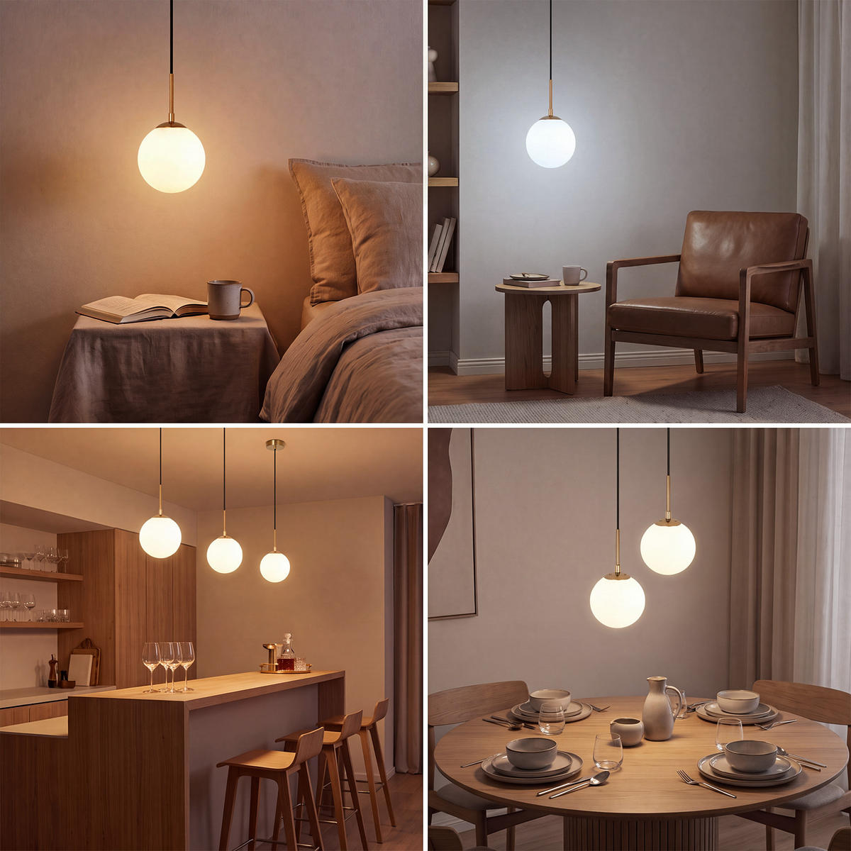 PENDELLEUCHTE Myrith 15/15/150 cm - Goldfarben/Weiß, Glas/Metall (15/15/150cm) - ZMH