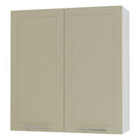 KÜCHENHÄNGESCHRANK Kvantum W4/90 Vanille Matt / Weiß Matt 90 / 32,5 / 96cm - Creme/Weiß, Holz/Holzwerkstoff (90/96/32.5cm) - Feldmann-Wohnen