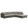 ECKSOFA mit Ottomane - Schwarz/Grau, Kunststoff/Textil (328/272cm) - home24