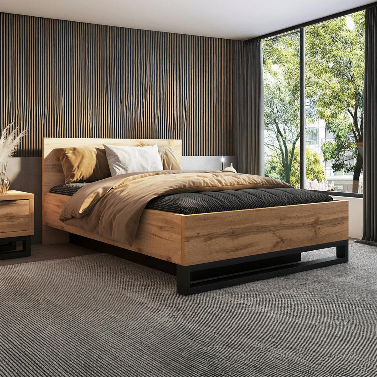 BOXBETT 140/200 Eden Holz - Braun, Holzwerkstoff (140/200cm) - Petits-meubles