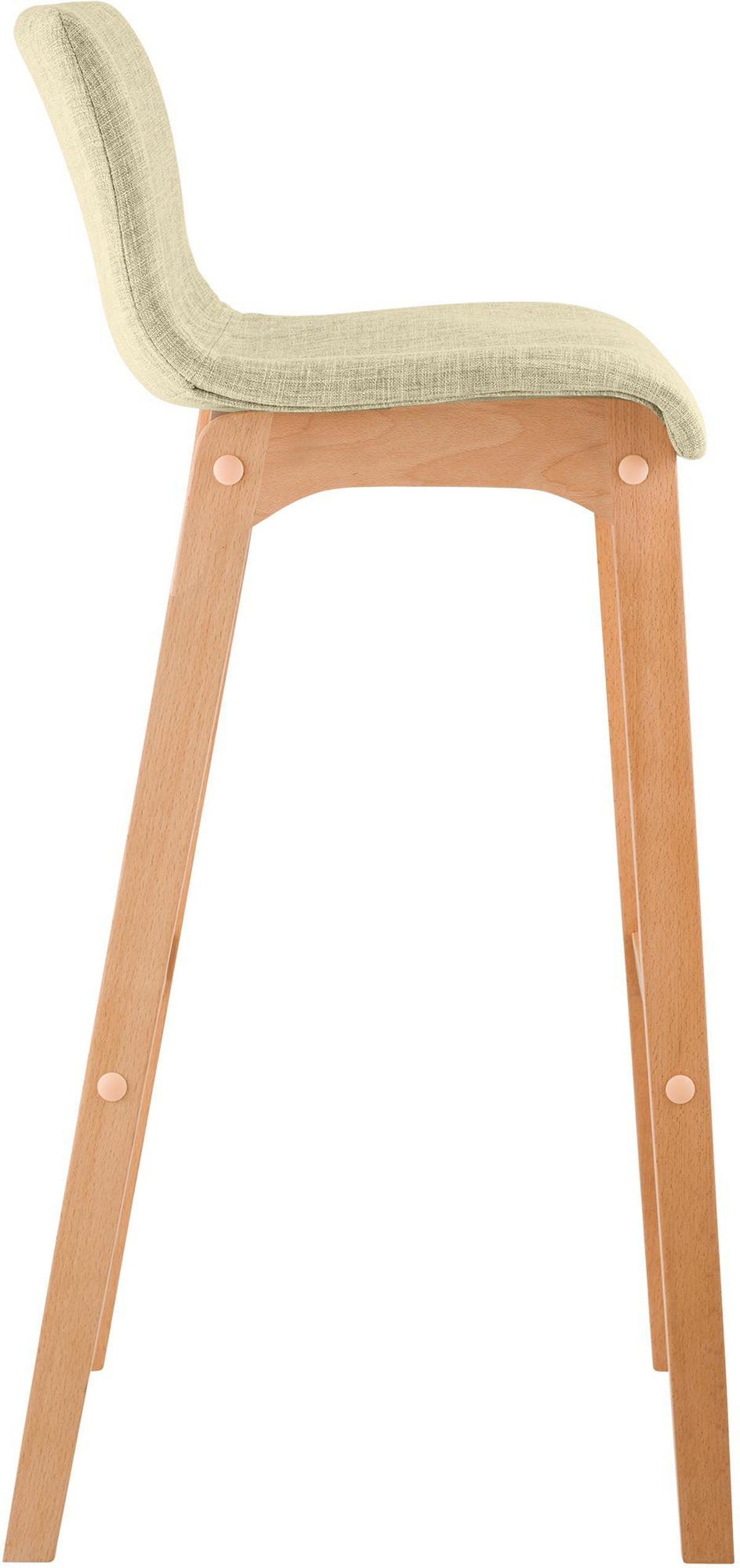 BARHOCKER Tenar Stoff Creme Braun - Creme, Textil (41/102/46cm) - DELUKE