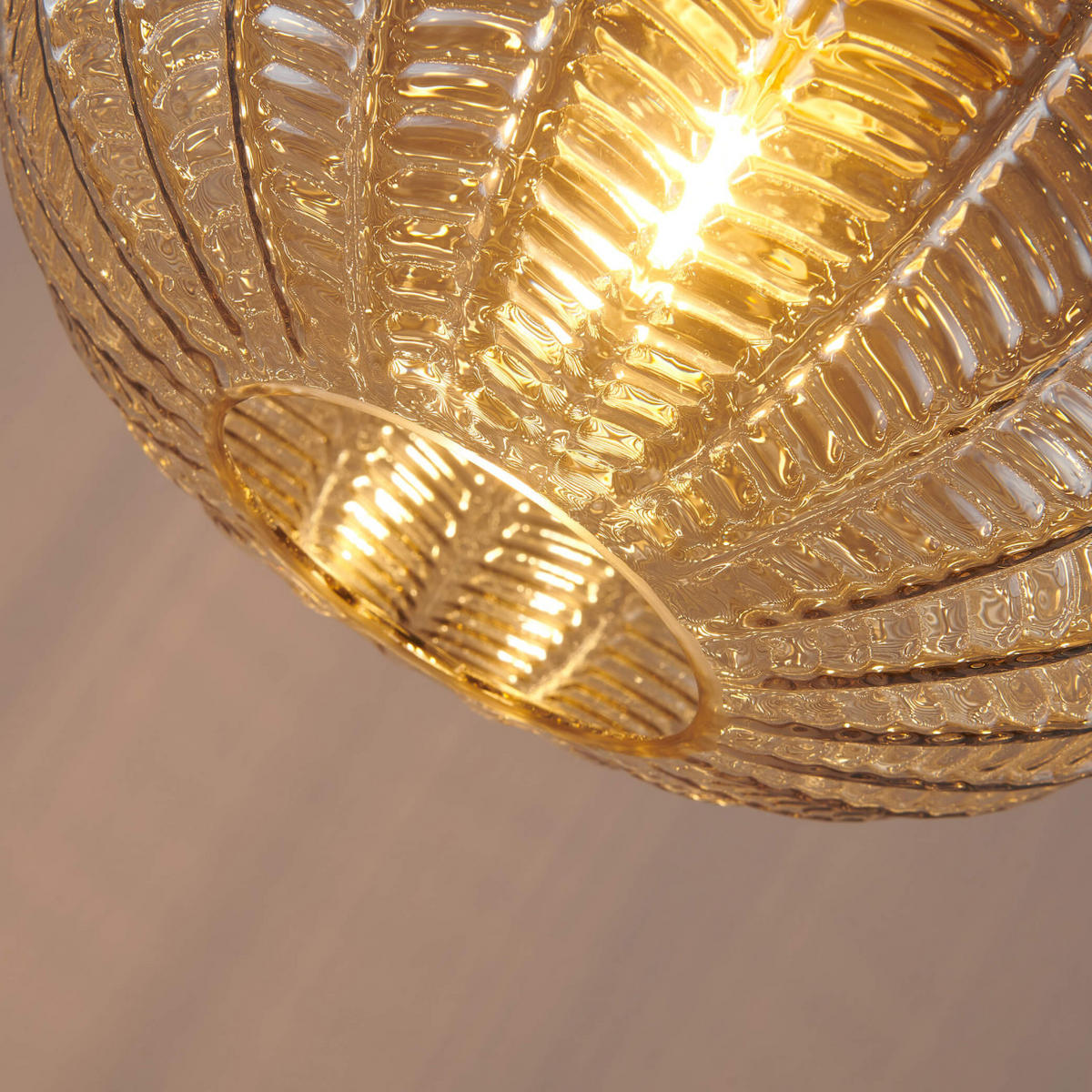 HÄNGELEUCHTE Melizzo, Gold / Messing, 16cm - Goldfarben, Glas (16/26/16cm) - KOSILUM