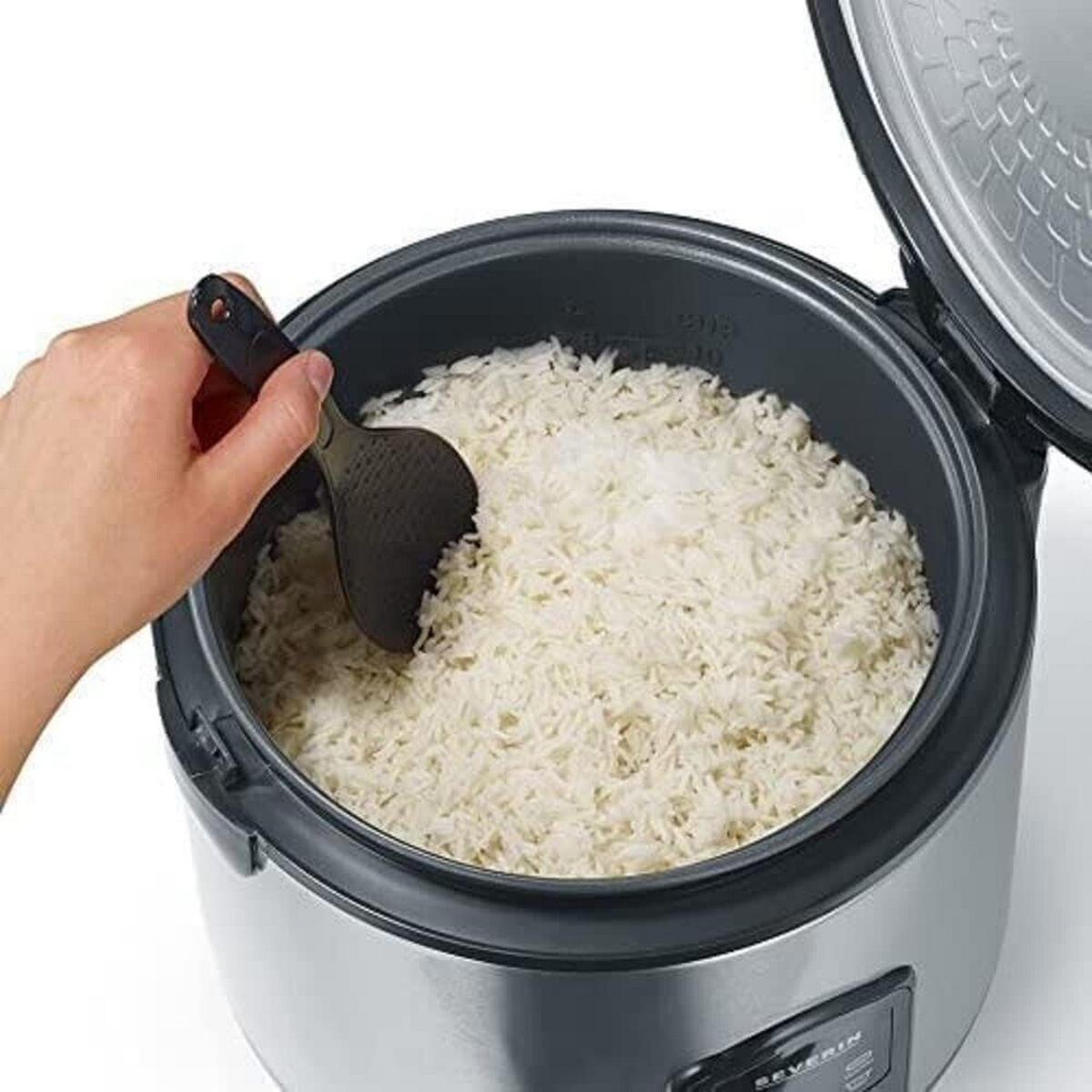 REISKOCHER 3in1 1,2 L 400 W Edelstahl Schwarz Dampfgarer Warmhaltefunktion - Silberfarben/Schwarz, Kunststoff/Metall (23/22.5/22cm) - Mia