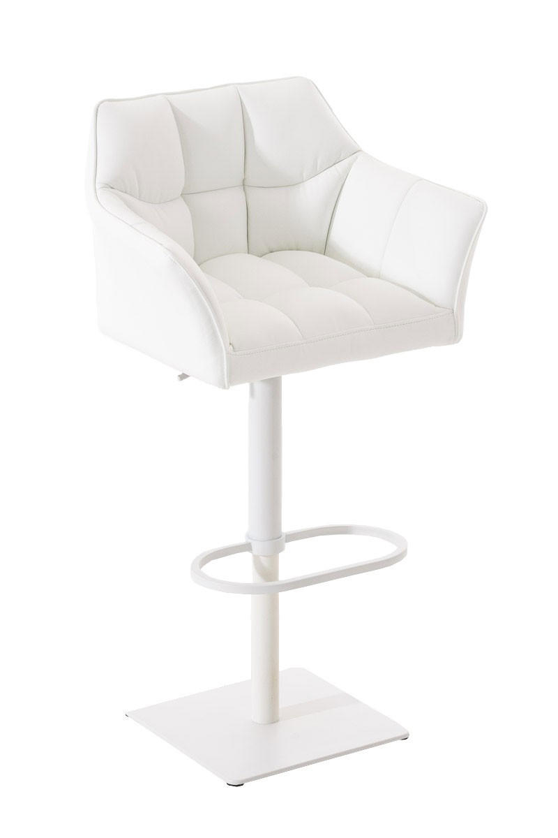 furnicato Barhocker Weiß 64x88x45 cm