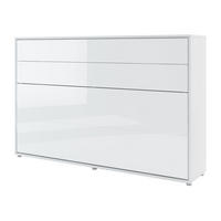 SCHRANKBETT Bed-Concept BC-05 120x200 mit LED-Lampe und LED Beleuchtung - Weiß Hochglanz/Grau, Holz/Holzwerkstoff (120/200cm) - MIRJAN24