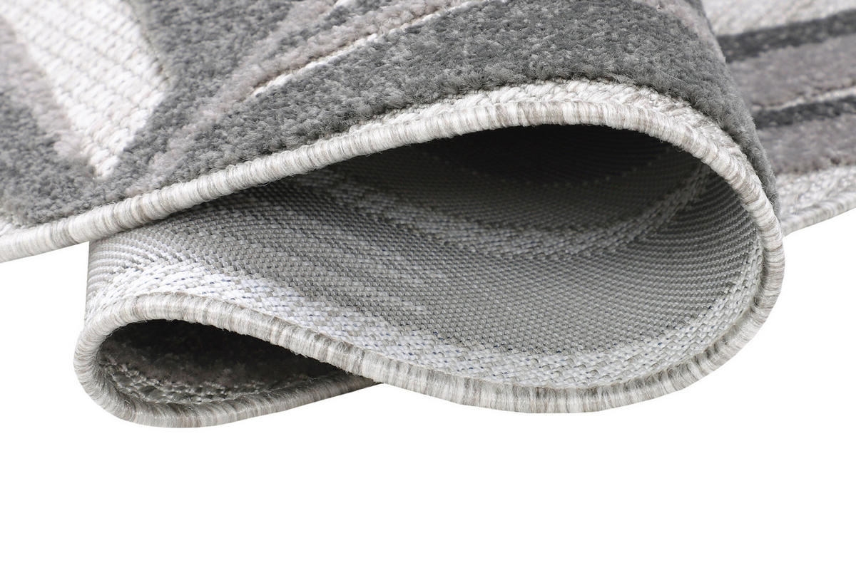 TEPPICH PATIO rund Grau 240/240 cm - Grau, Textil (240/240cm) - Tapiso