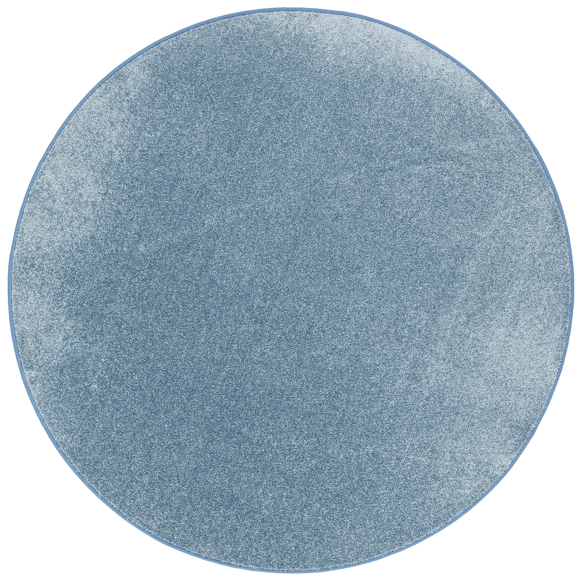 HOCHFLOR VELOURS TEPPICH LUNA RUND - Blau, Textil (160/160cm) - Snapstyle