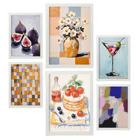 POSTER Set Mit 6 Pfannkuchen A3 & A4 Weißer Rahmen - Weiß, Papier (29/3cm) - Nacnic