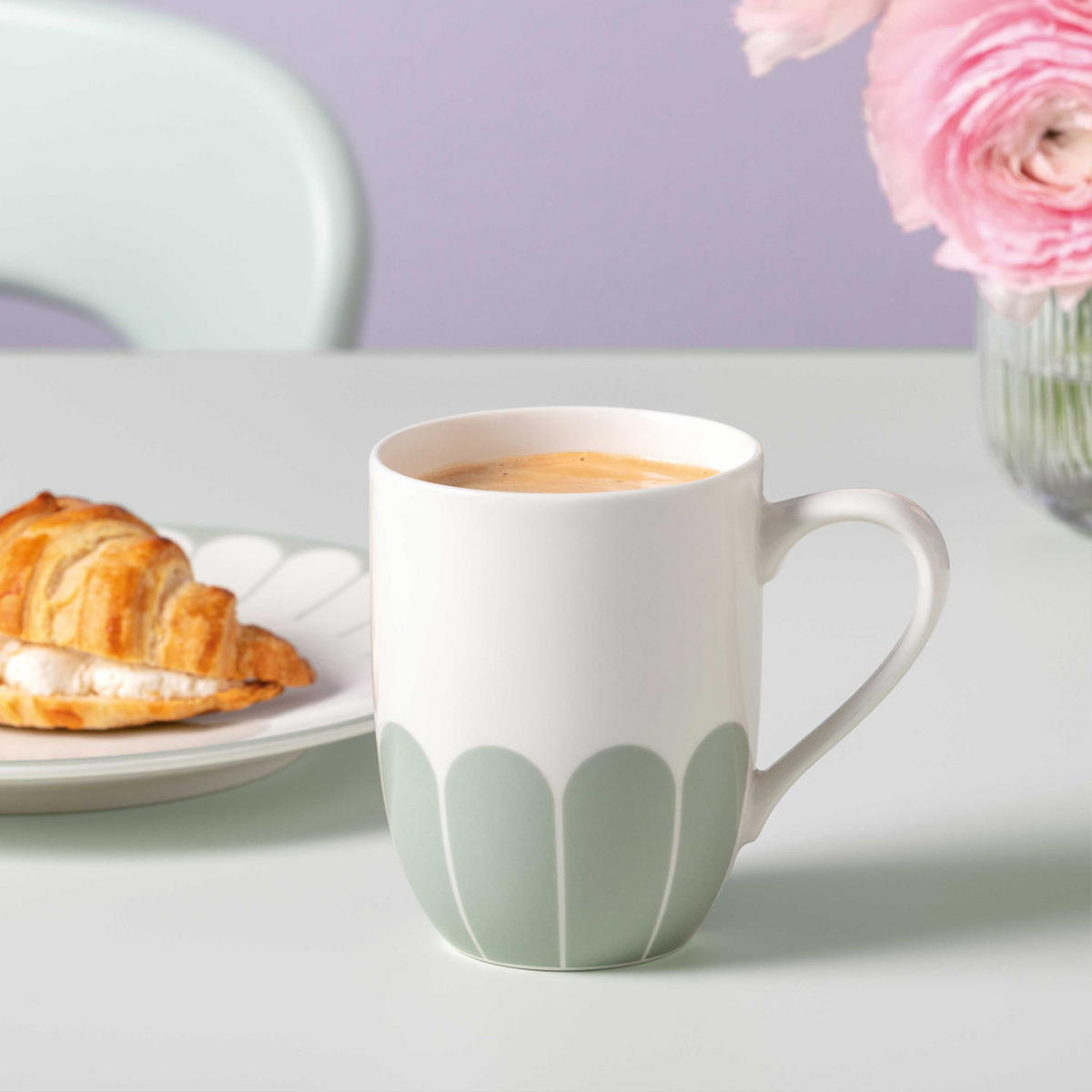 HENKELBECHER Fleur Couleur Vert 290 ml 6er Set - Grün, Keramik (0.29L) - Villeroy & Boch