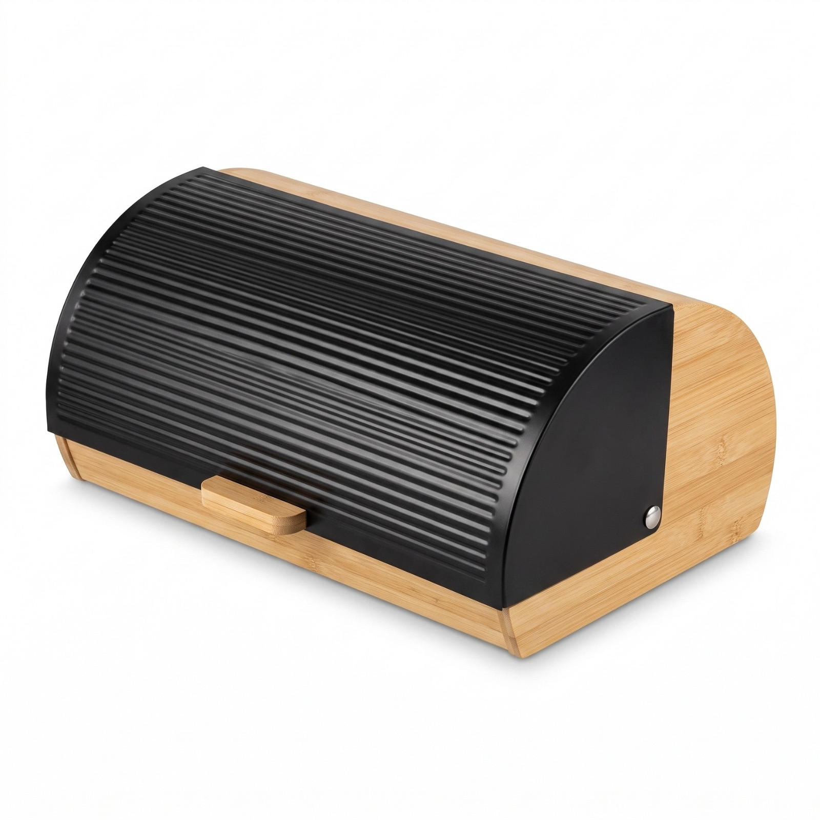 Aromelio Metallbrotkasten Schwarz 28x19x39 cm