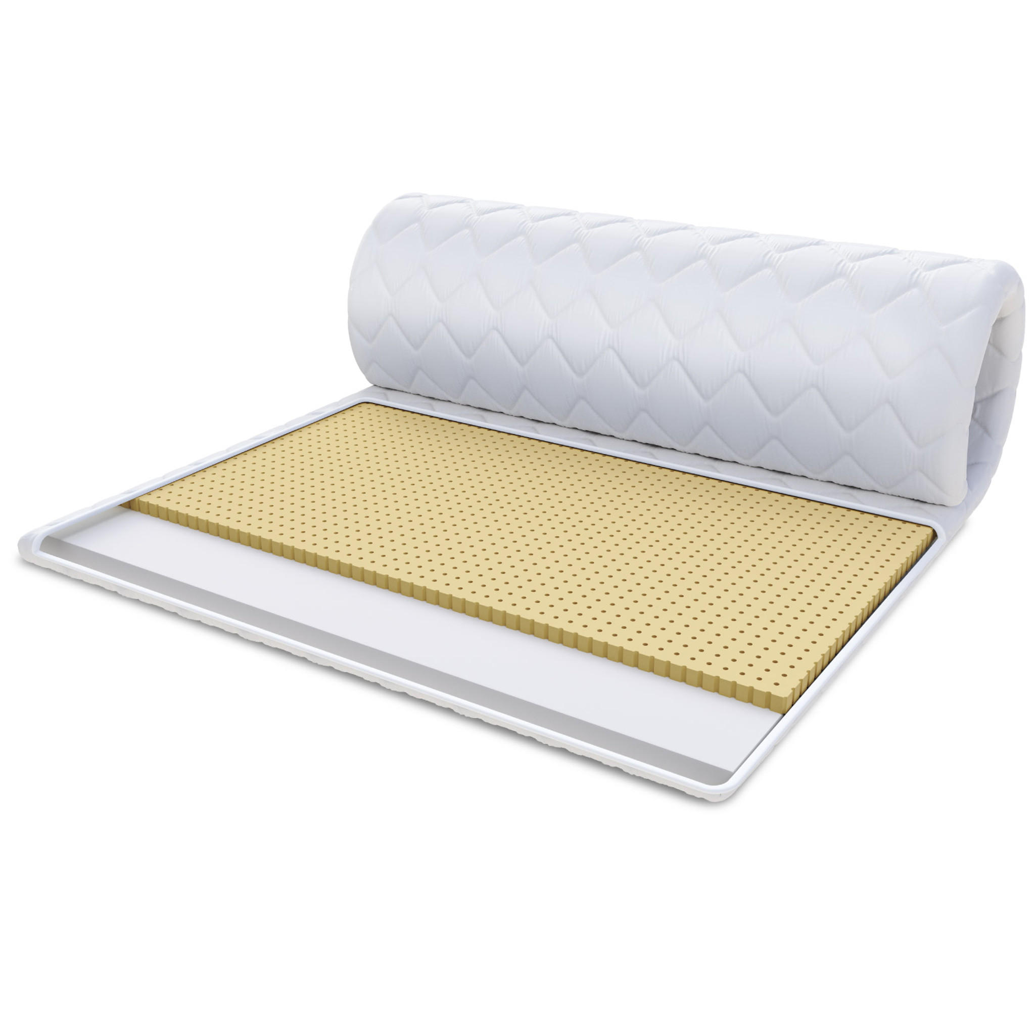 TOPPER Latex Kaltschaum - Weiß, Textil (80/200cm) - FDM