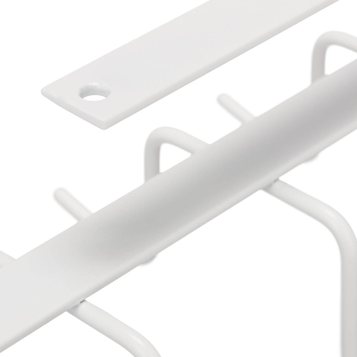 VLOŽKA do skrine - biela, kov (10/6.5/18cm) - Relaxdays